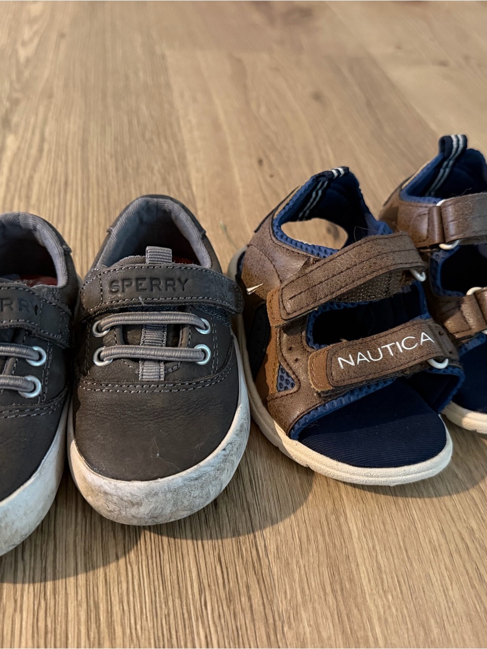 Sperry Kids Casual Shoe and Nautica Kids Sandal Set - Brown and Navy